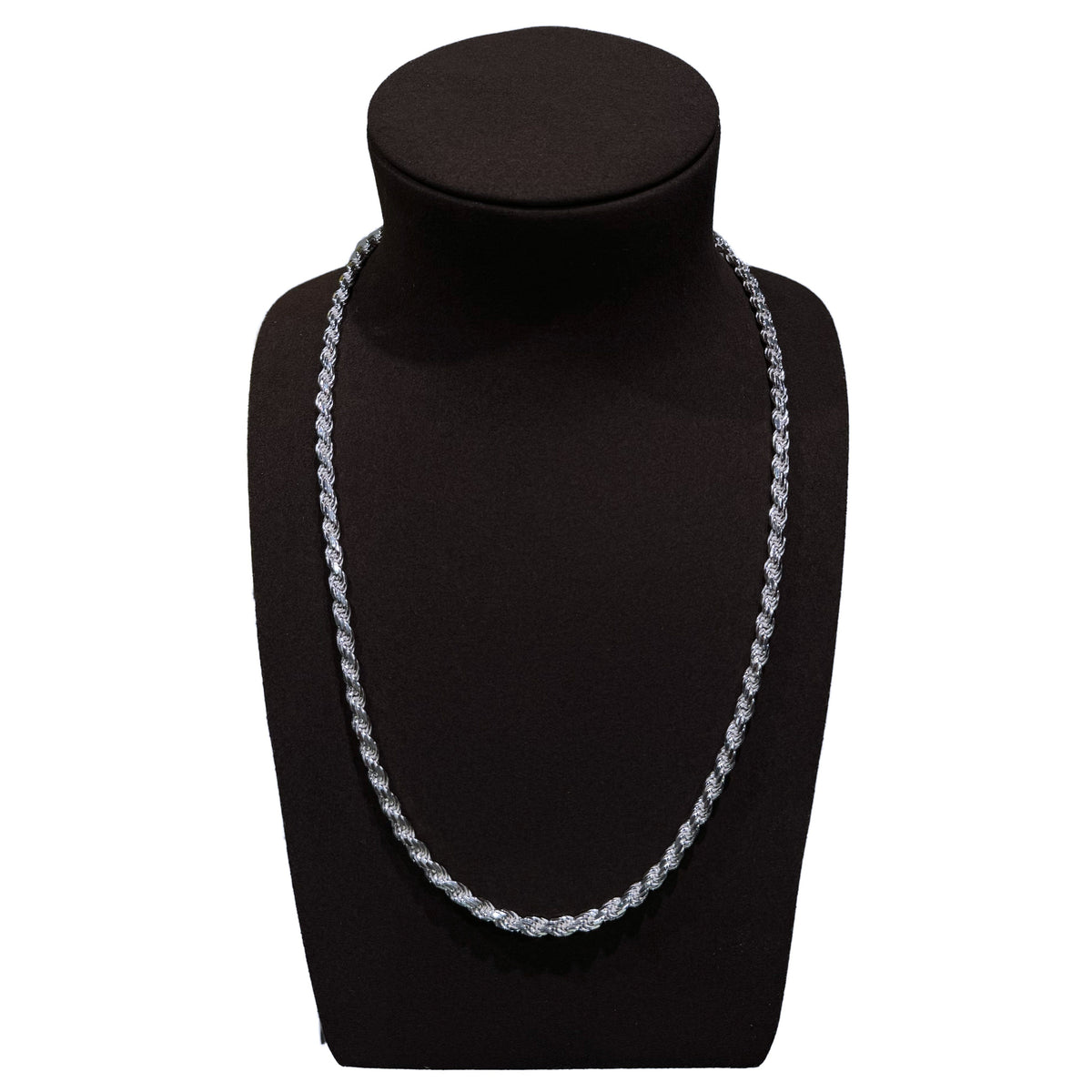 Rope Chain 5 mm - Sterling Silver - Diamond Cut