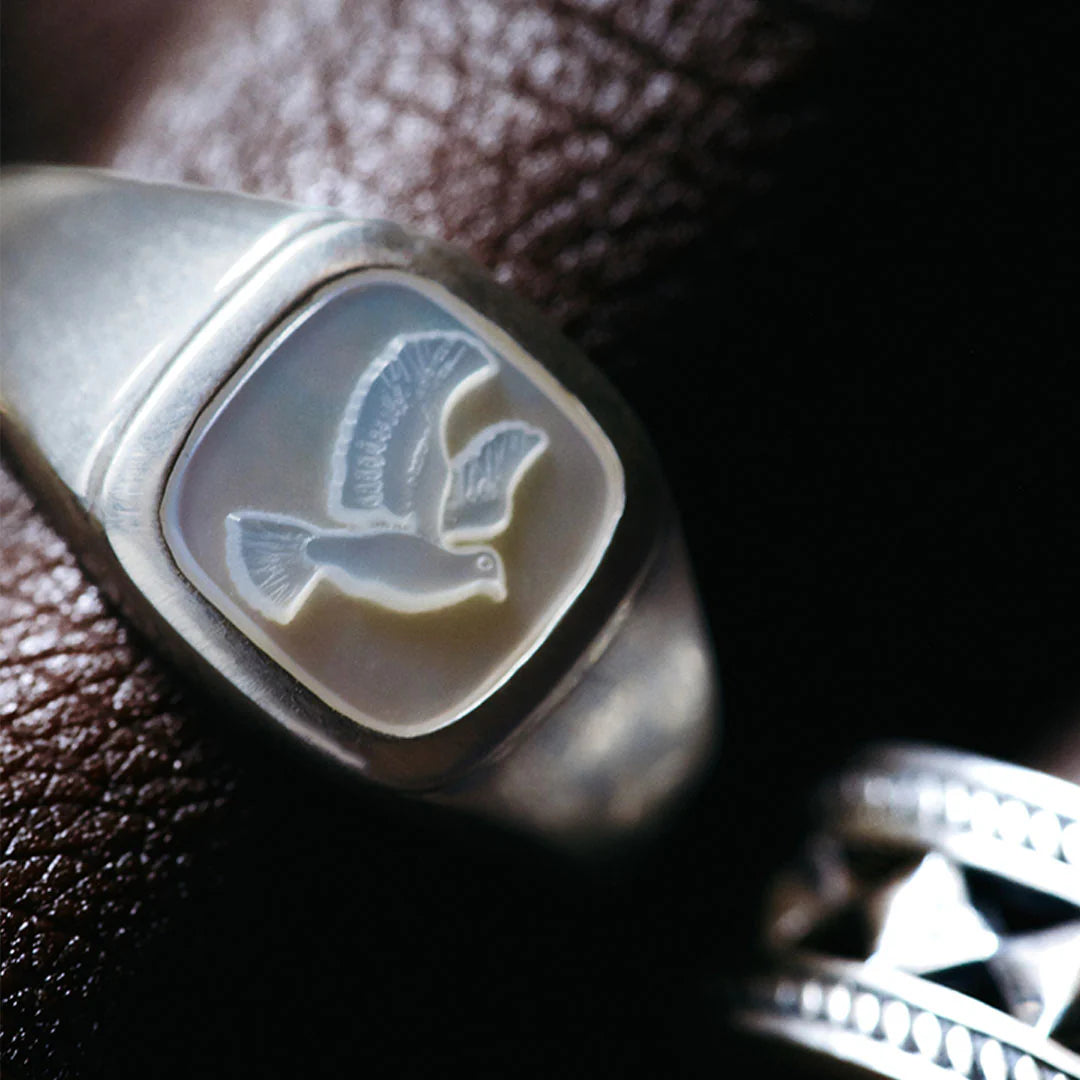 Dove Cameo Ring