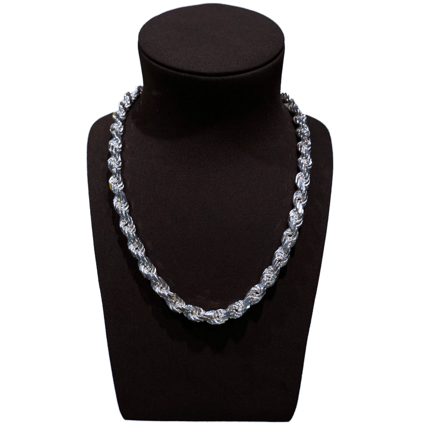 Rope Chain 10 mm - Sterling Silver - Diamond Cut