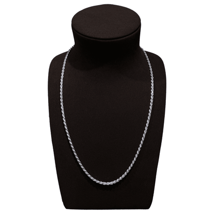 Rope Chain 3.2mm - Sterling Silver - Diamond Cut