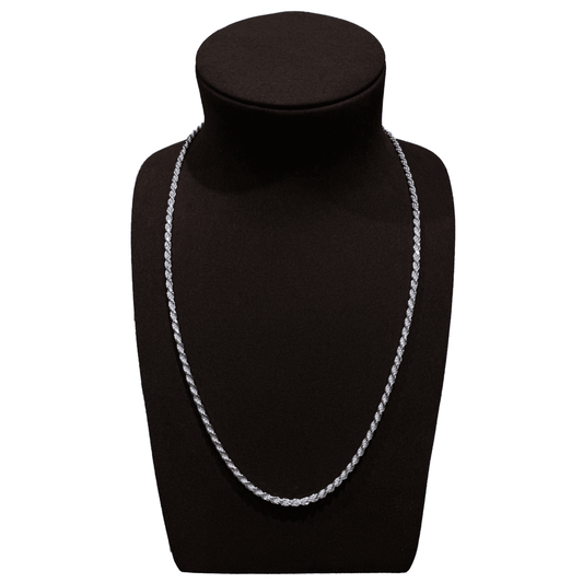 Rope Chain 3.2mm - Sterling Silver - Diamond Cut