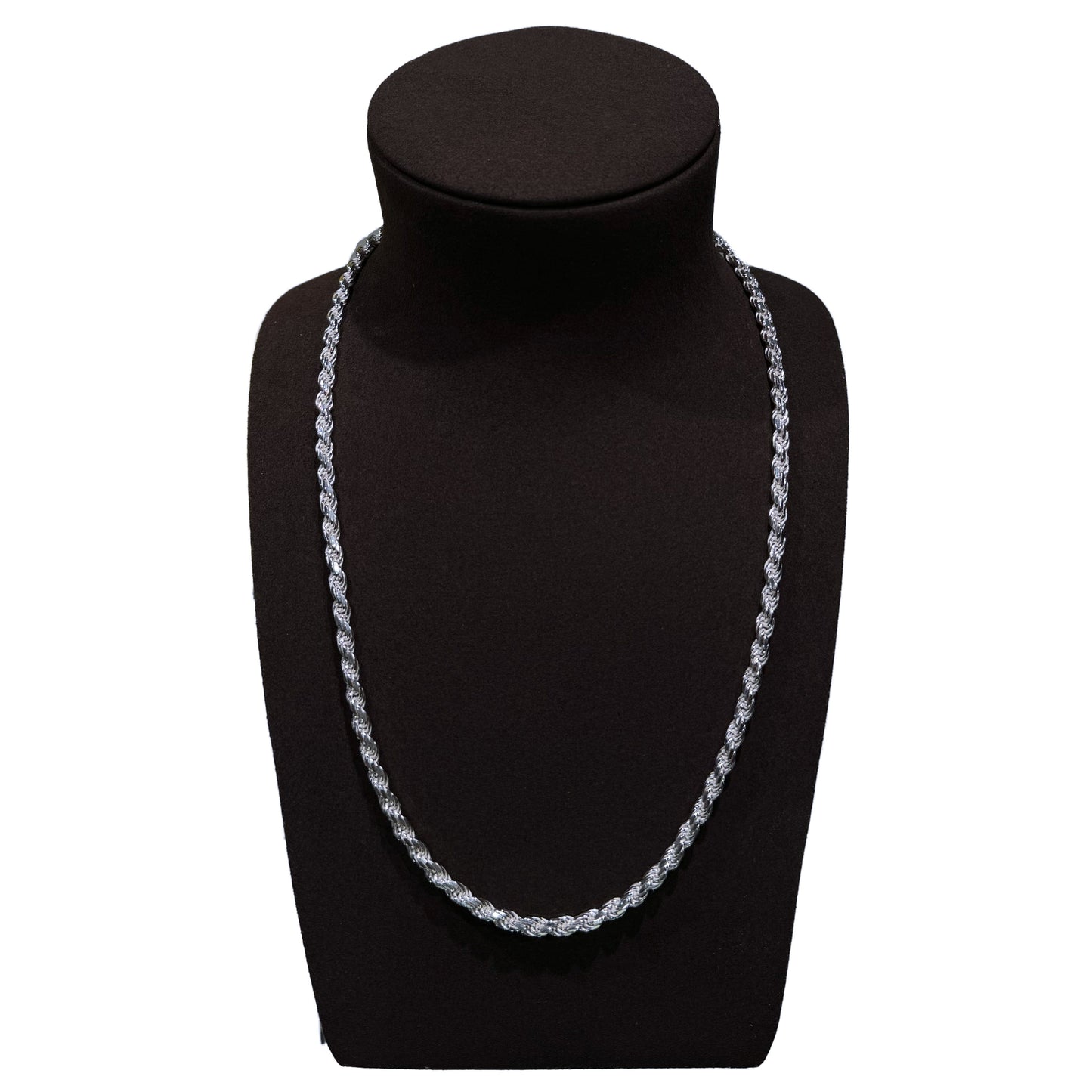 Rope Chain 5 mm - Sterling Silver - Diamond Cut