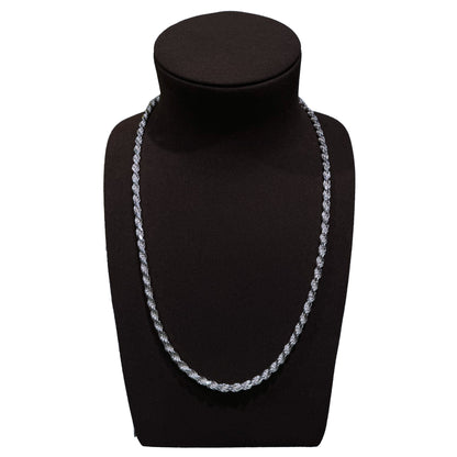 Rope Chain 5 mm - Sterling Silver - Diamond Cut