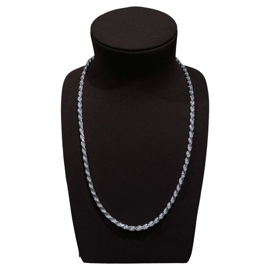 Rope Chain 5 mm - Sterling Silver - Diamond Cut