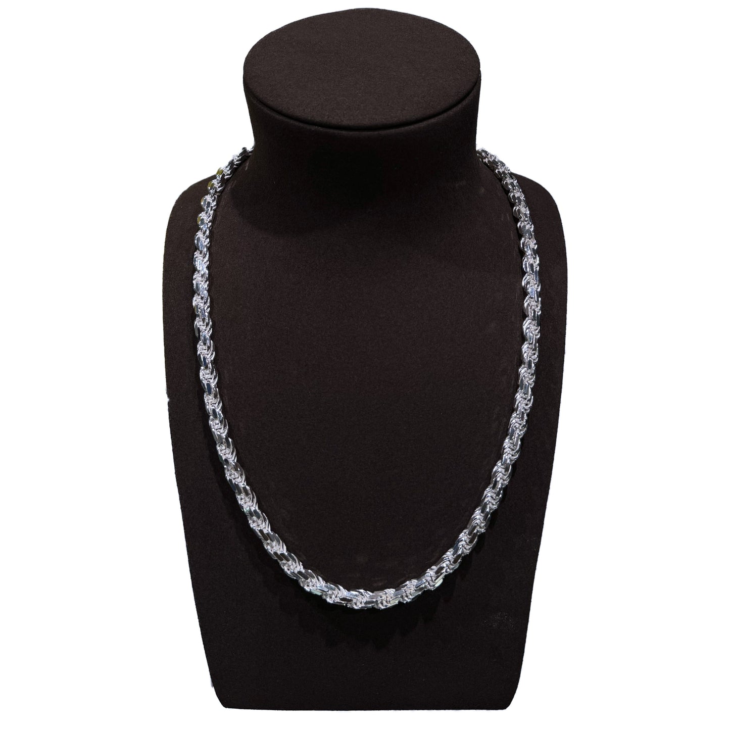 Rope Chain 7 mm - Sterling Silver - Diamond Cut