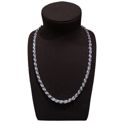 Rope Chain 7 mm - Sterling Silver - Diamond Cut