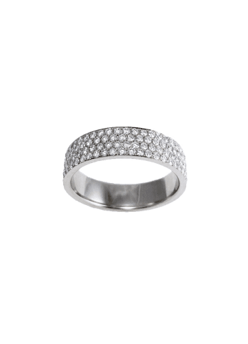 1ct (tw) 14k - 585 // Four Row Micro Pave Half Eternity Band