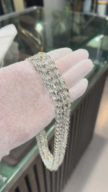 Rope Chain 7 mm - Sterling Silver - Diamond Cut