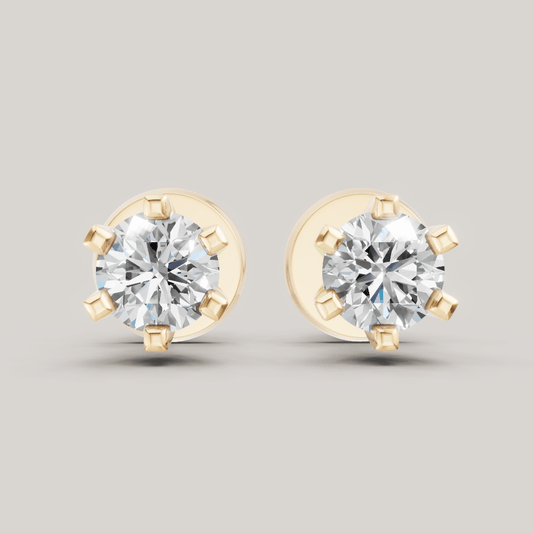 Signature Studs 0,25 ct per diamant i 14 karat gult gull – FUTUR Jewerly