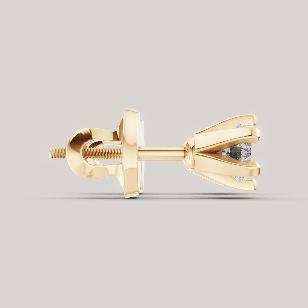 Signature Studs 0,25 ct per diamant i 14 karat gult gull – FUTUR Jewerly