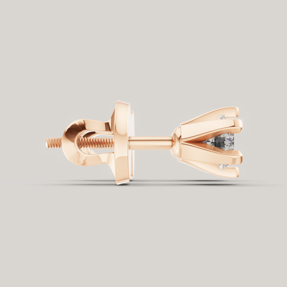 Signature Studs 0,25 ct per diamant i 14 karat roségull – FUTUR Jewerly