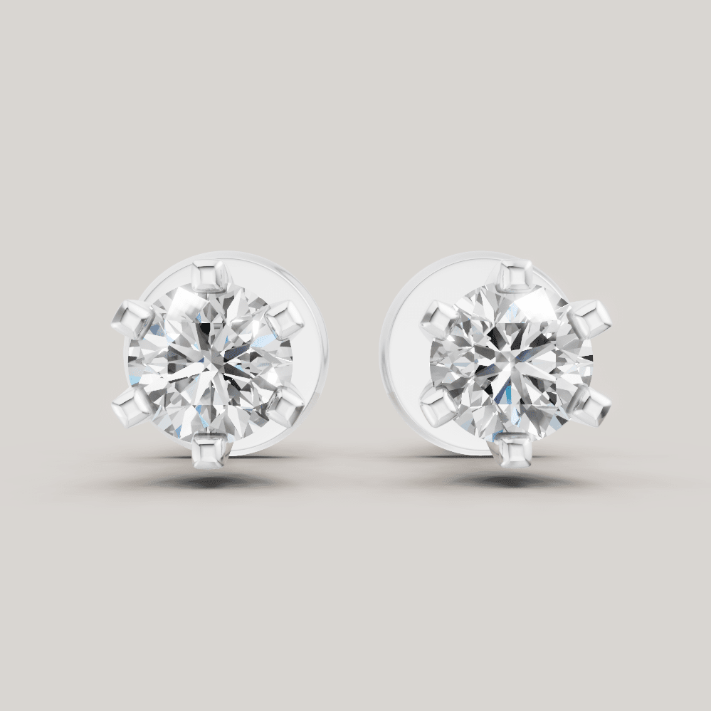 Signature Studs 0,25 ct per diamant i 14 karat hvitt gull – FUTUR Jewerly