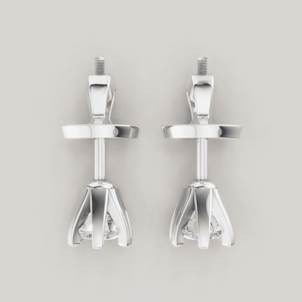 Signature Studs 0,25 ct per diamant i 14 karat hvitt gull – FUTUR Jewerly
