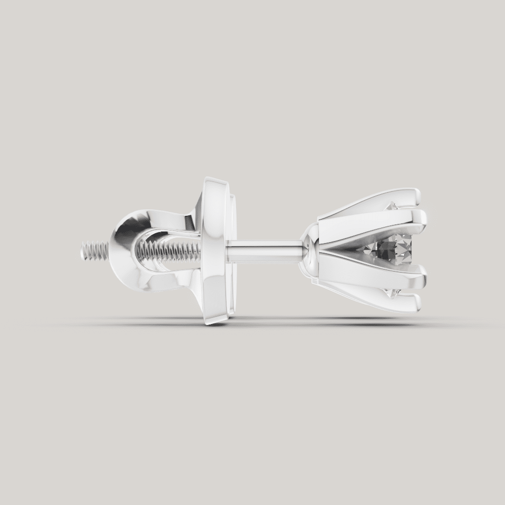 Signature Studs 0,25 ct per diamant i 14 karat hvitt gull – FUTUR Jewerly