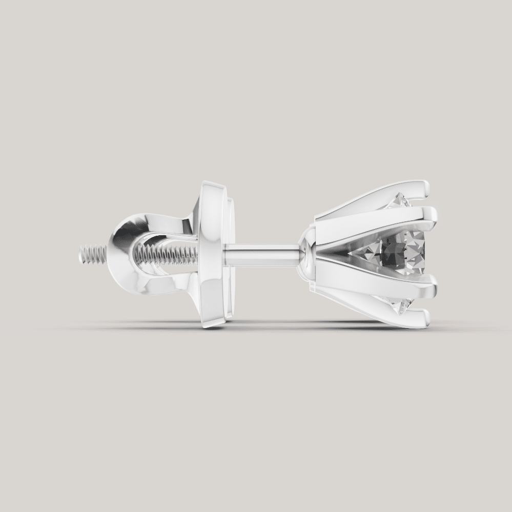 Signature Studs 0,5 ct per diamant i 14 karat hvitt gull – FUTUR Jewerly