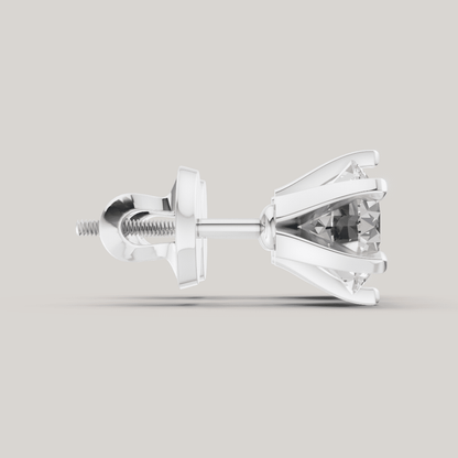 Signature Studs 1 ct per diamant i 14 karat hvitt gull – FUTUR Jewerly