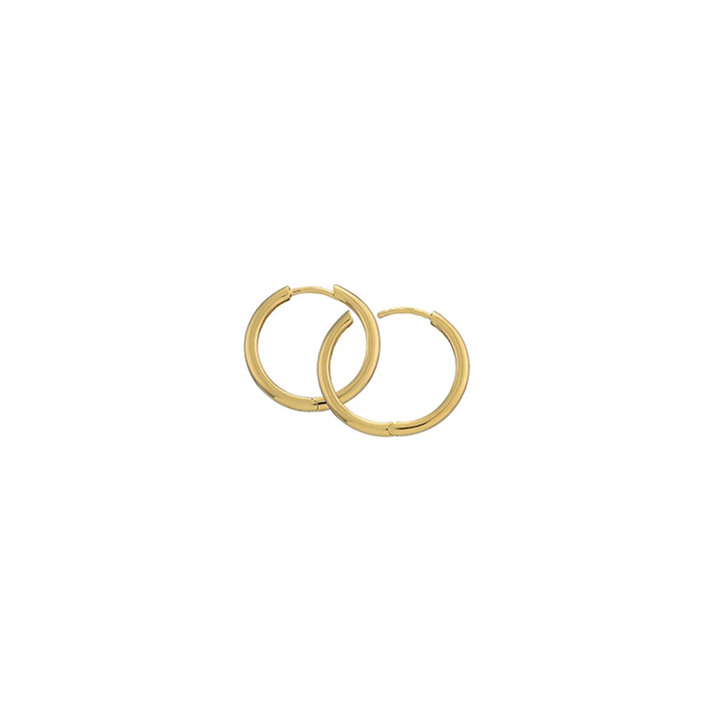 Gold Plated Silver Hoops - 15mm