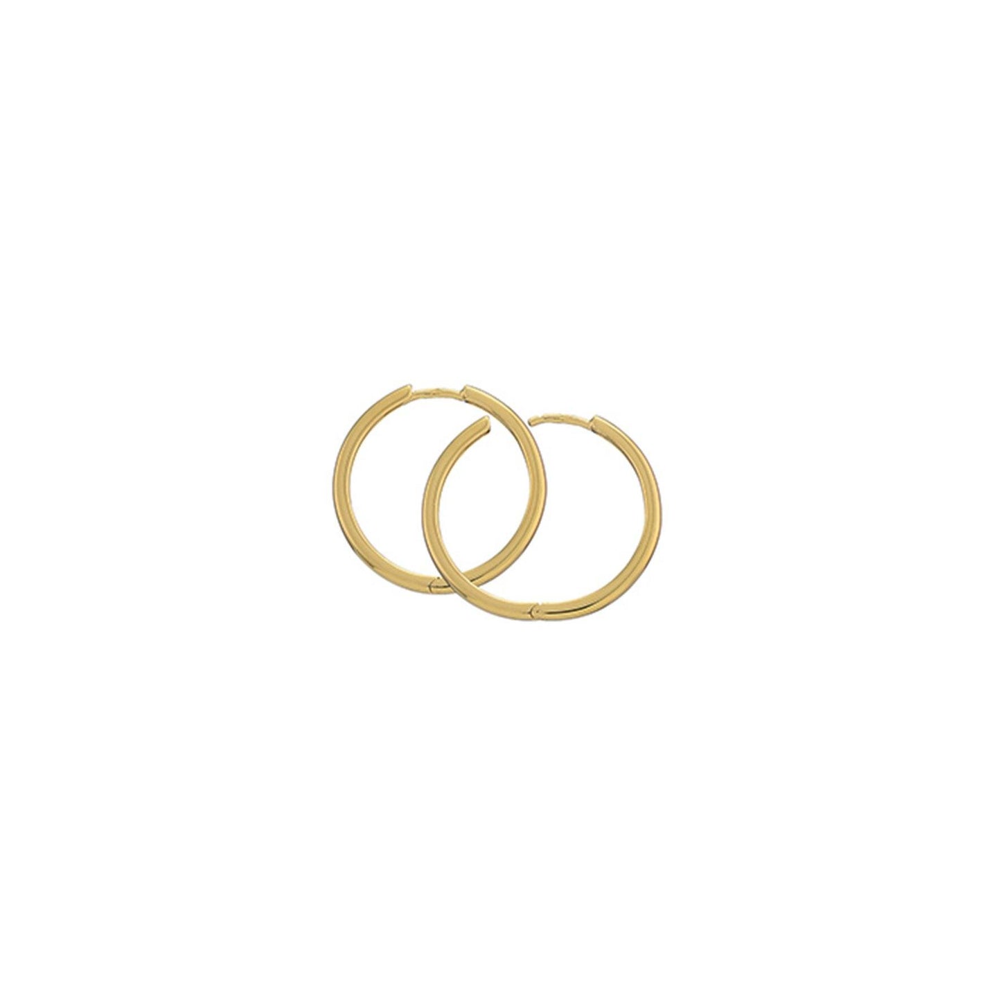 Gold Plated Silver Hoops - 25mm
