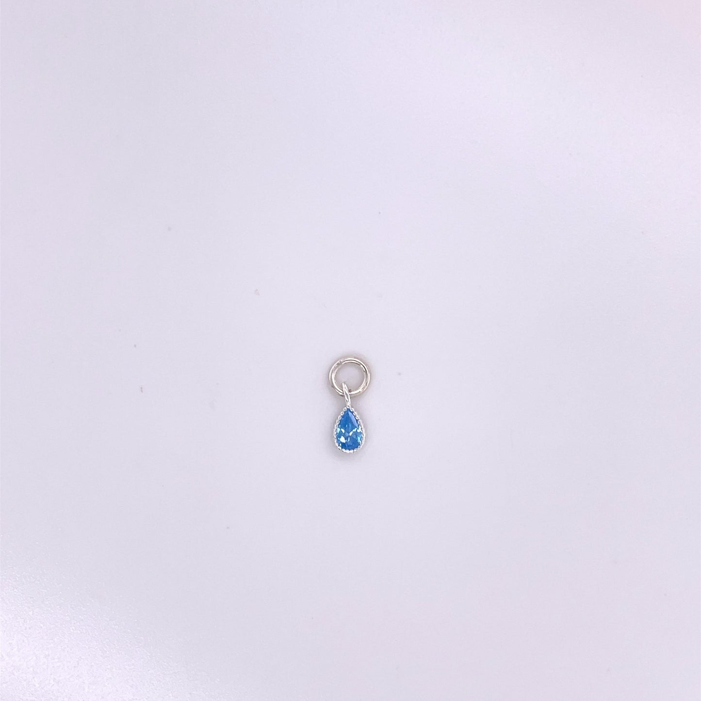 Blue Teardrop Micro Pendant