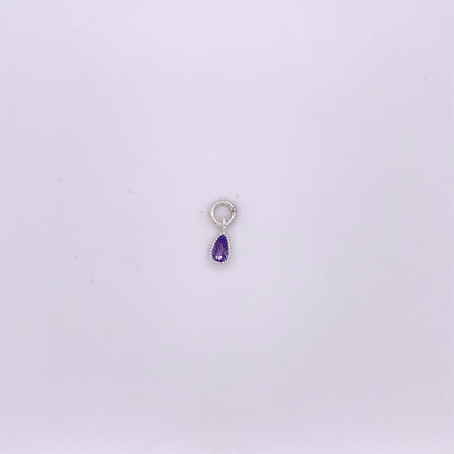 Purple Teardrop Micro Pendant