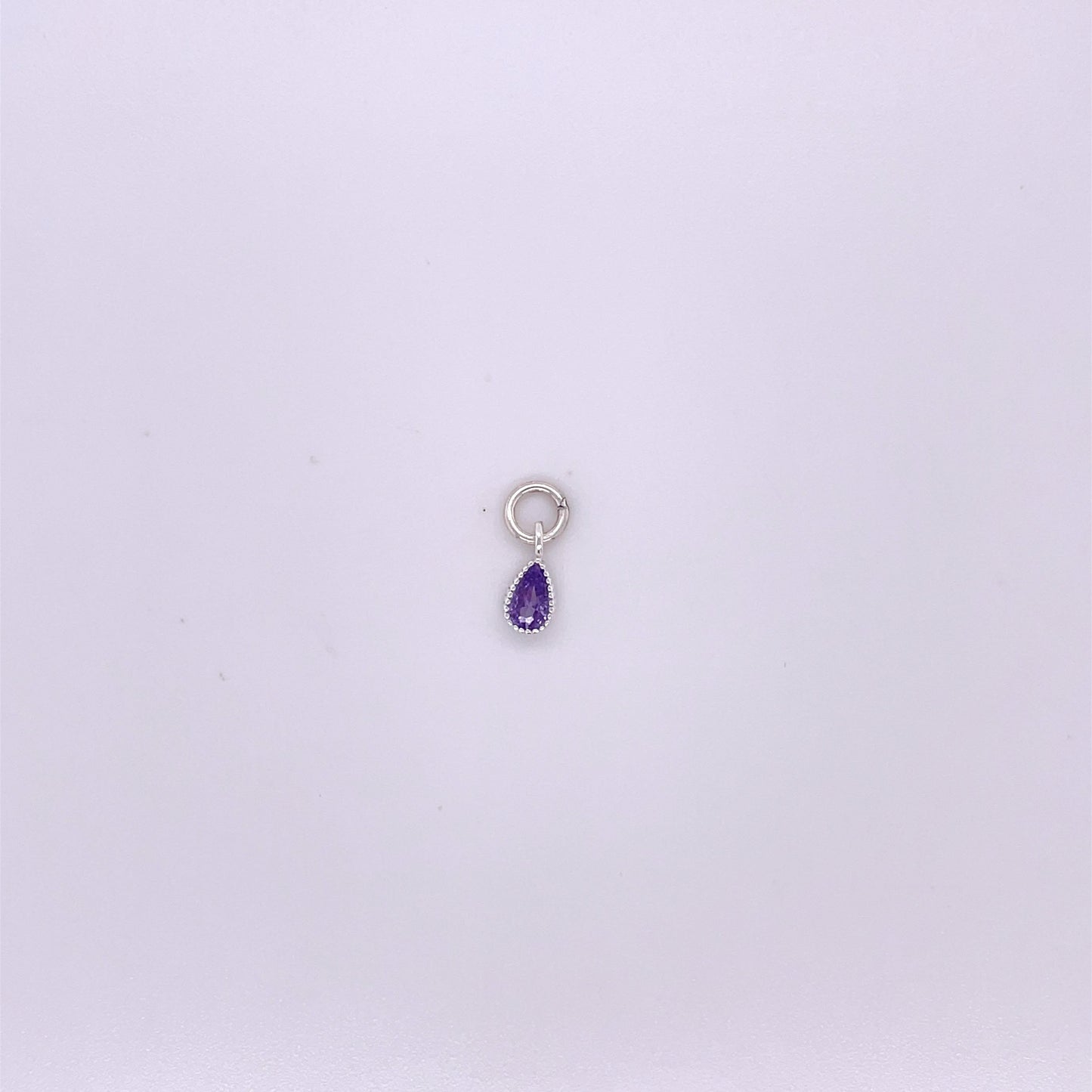 Purple Teardrop Micro Pendant